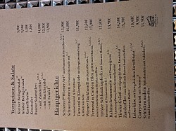 Speisekarte